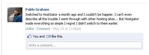 hostgator testimonial