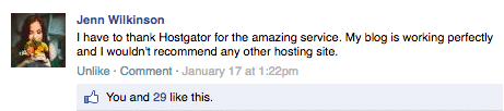 hostgator testimonial
