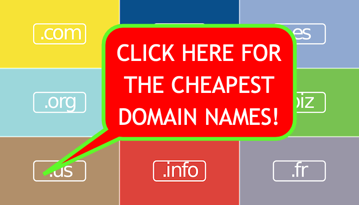 cheapest domain names for your site