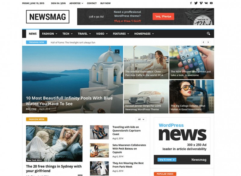 NewsMag WordPress Theme