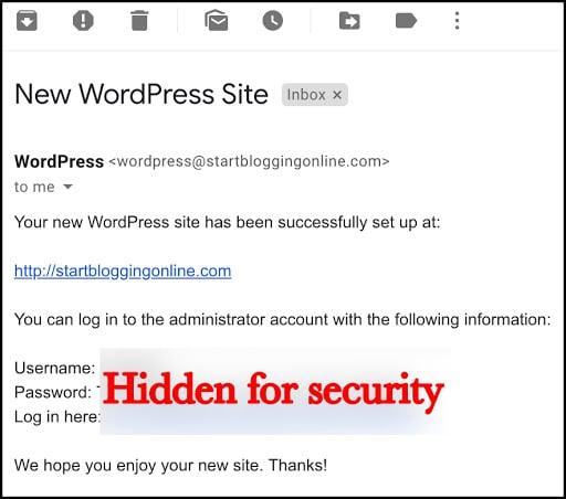 WordPress confirmation email