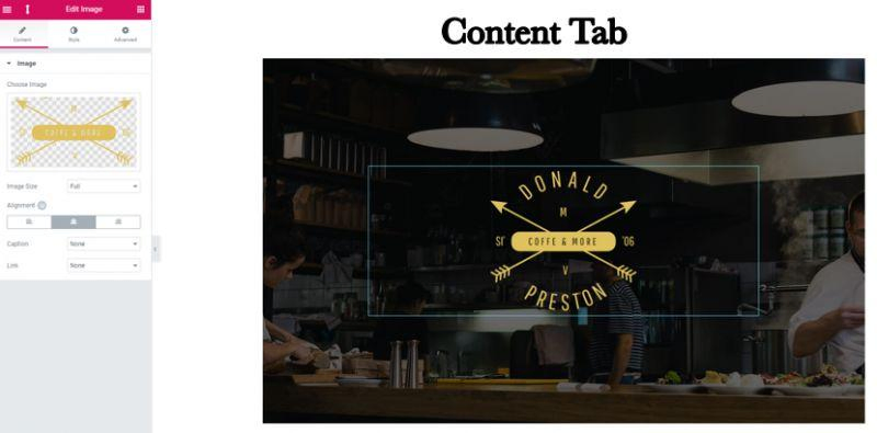 content tab