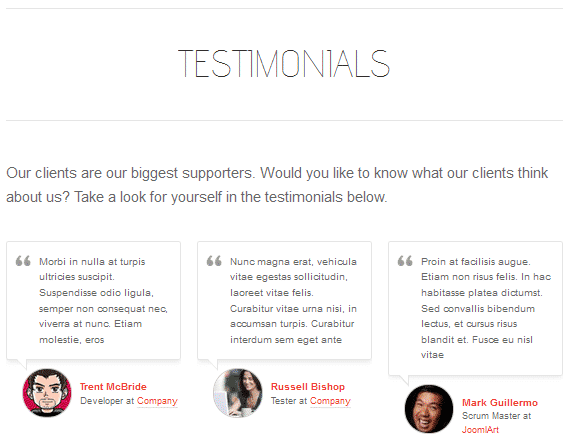 testimonials page example