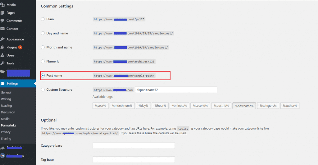 wordpress-url-structure