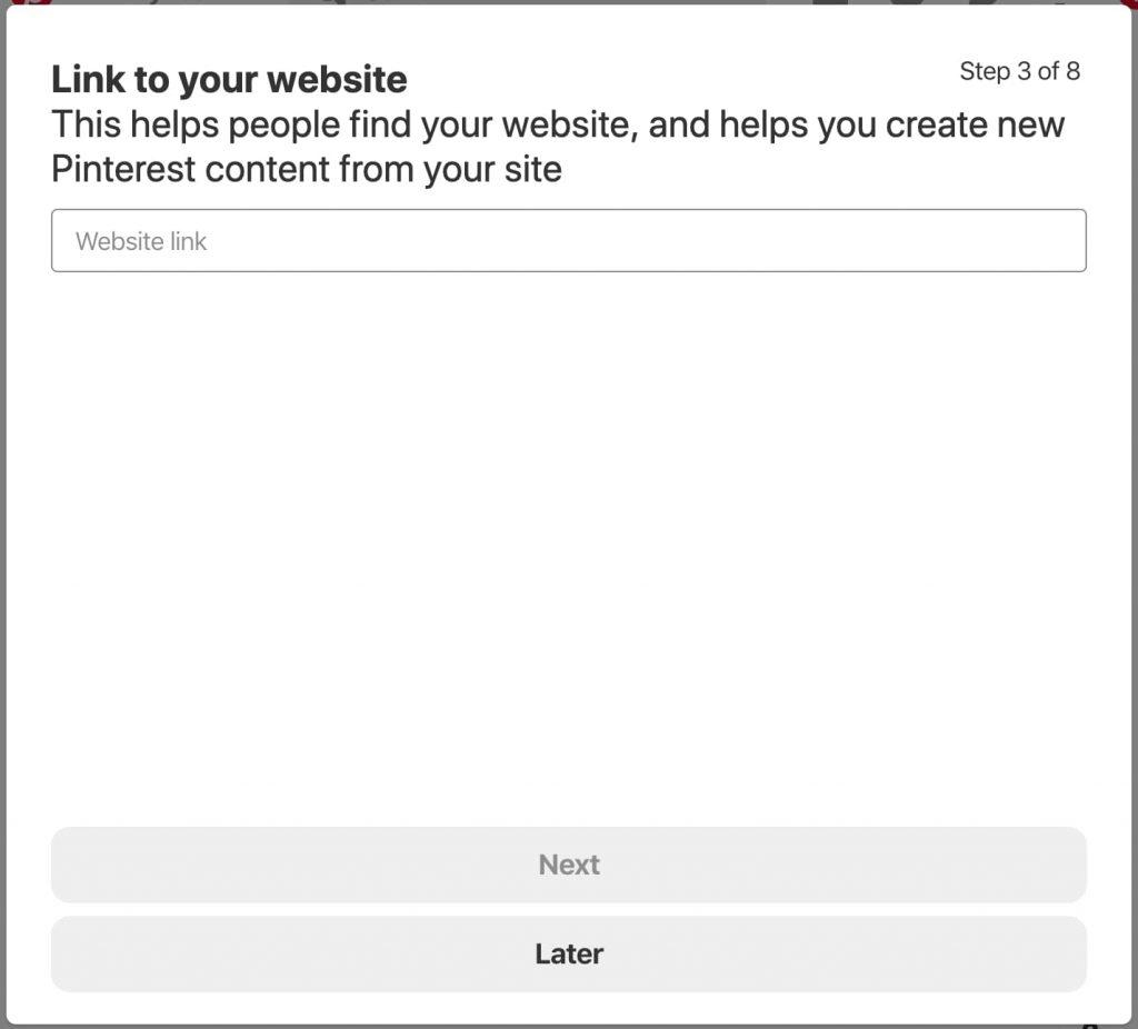 Linking to your website from Pinterest