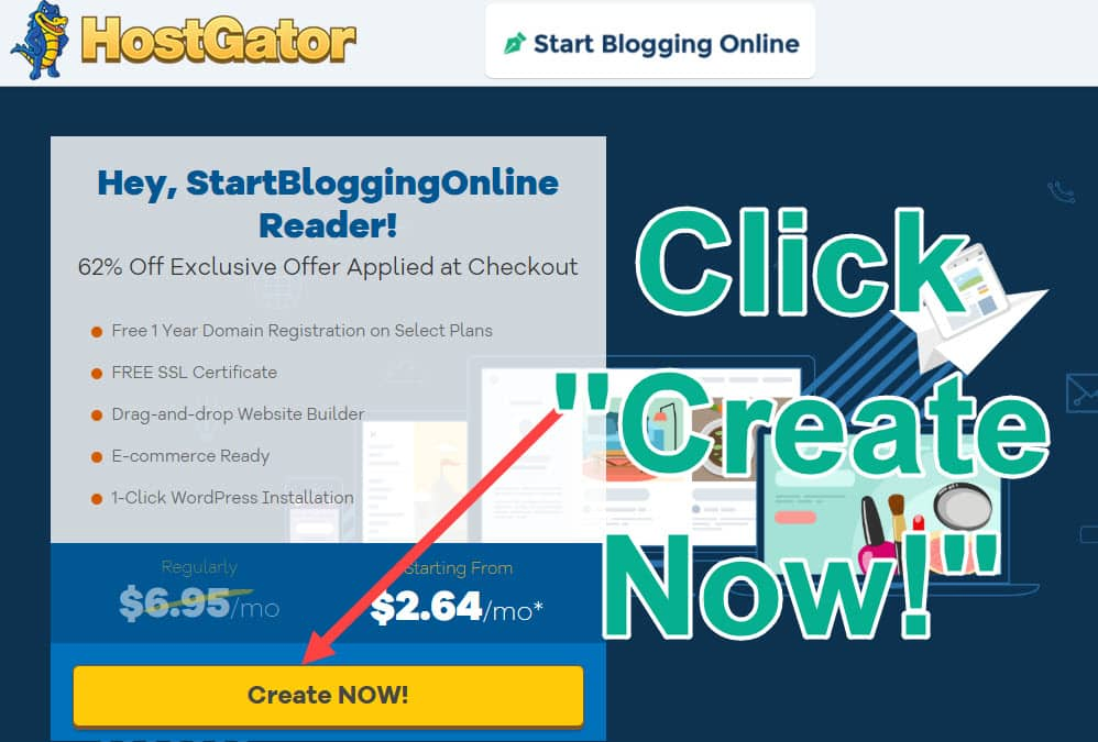 Applying HostGator discount code