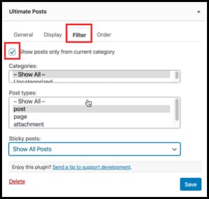 Show posts only from current category in WordPress